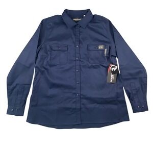 Wolverine FR Cat 2 Flame Resistant Work Shirt 9.2 ATPV Navy Blue XL Men's NWT
